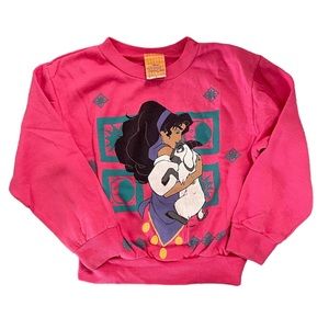 Vintage Disney Esmeralda Djali Knit girl kid Sweatshirt hunchback of notre dame